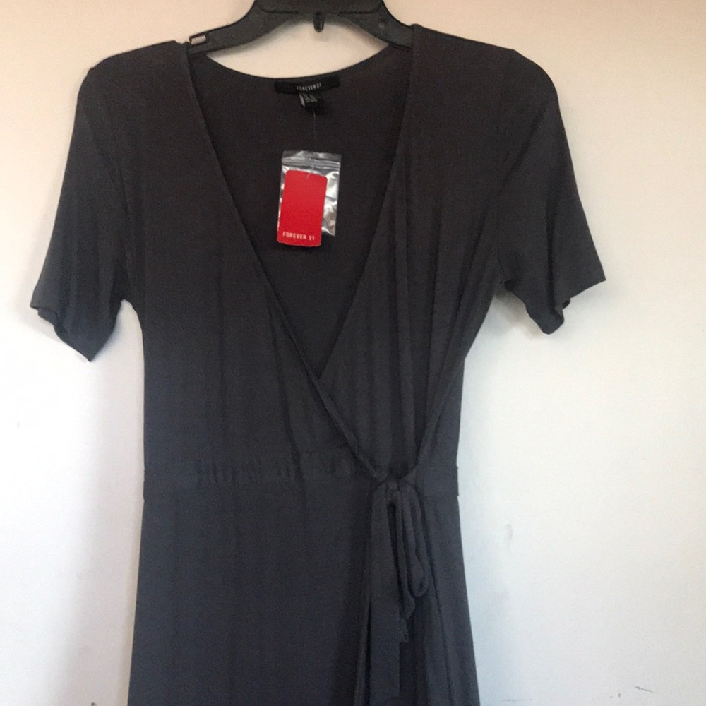 Long dark gray dress